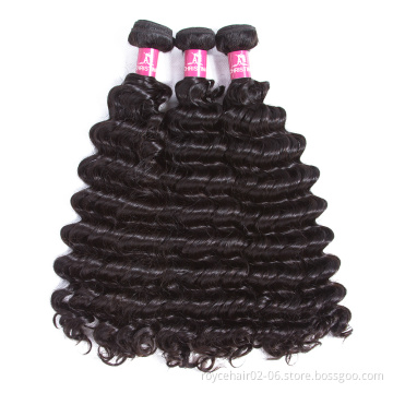16 18 20 22 inches Original Peruvian Hair Weaves Pictures Deep Wave Curly 3 Bundles Deals